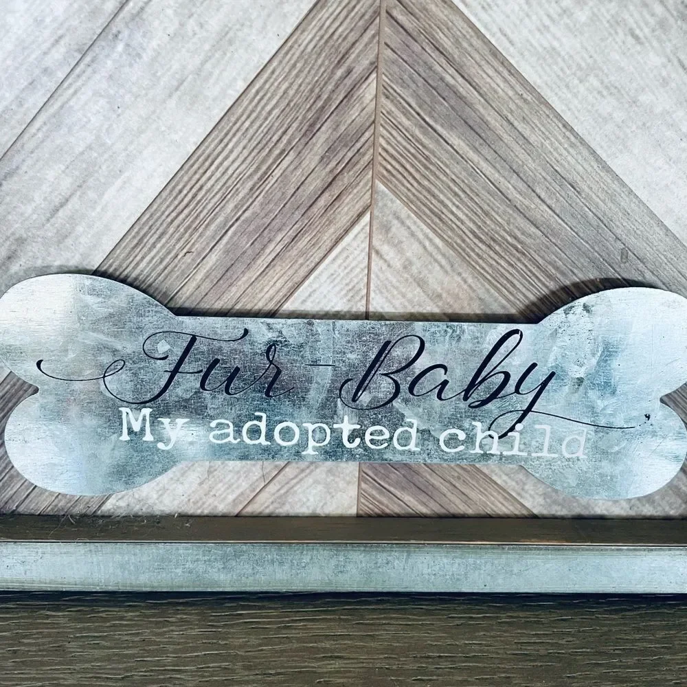 “Fur Baby” Farmhouse Done Bone Picture Holder